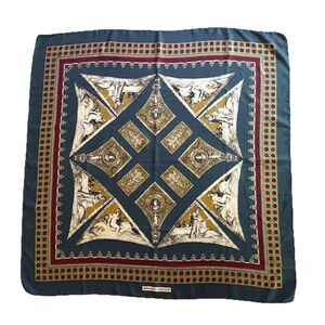 Pierangelo Masciadri Silk Scarf Renaissance Italy Hand Rolled Hem Made in Como